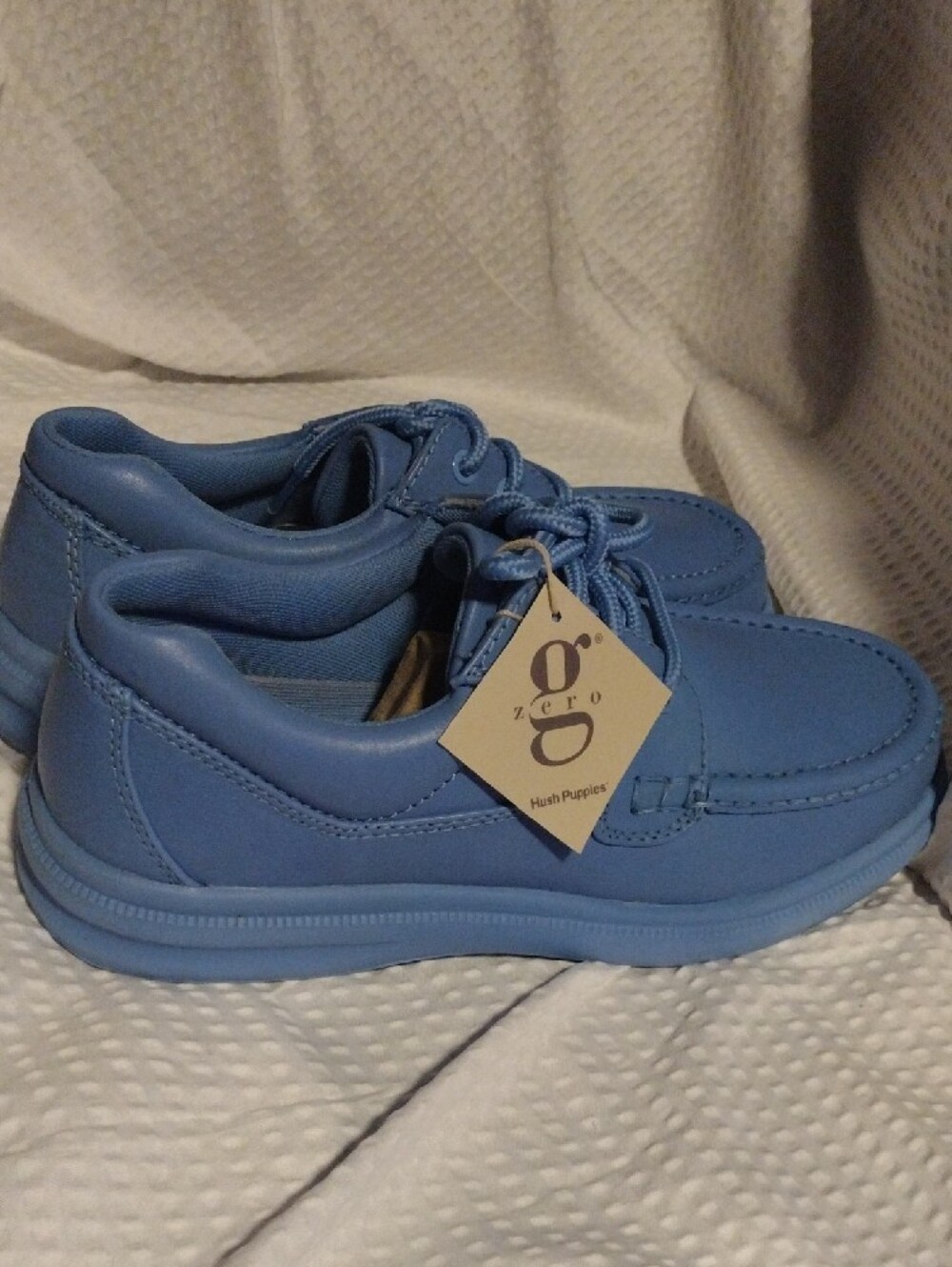 Hush Puppies Men’s Gus Light Blue Boat Shoes - Picture 6 of 11